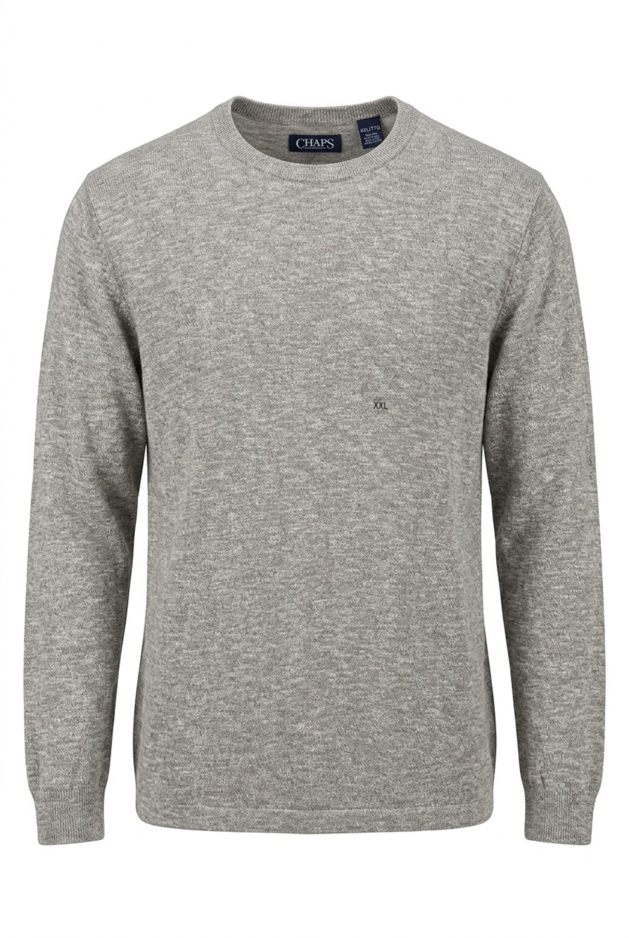 NEW with tags, Chaps Gray Cotton Crewneck Sweater XXL
